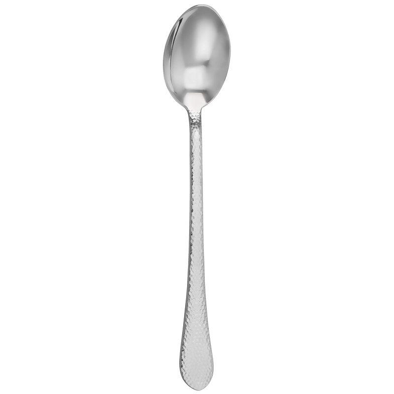 Walco IR125 Ironstone 13 1/2″ 18/10 Stainless Steel Extra Heavy Weight Hammered Solid Serving Spoon