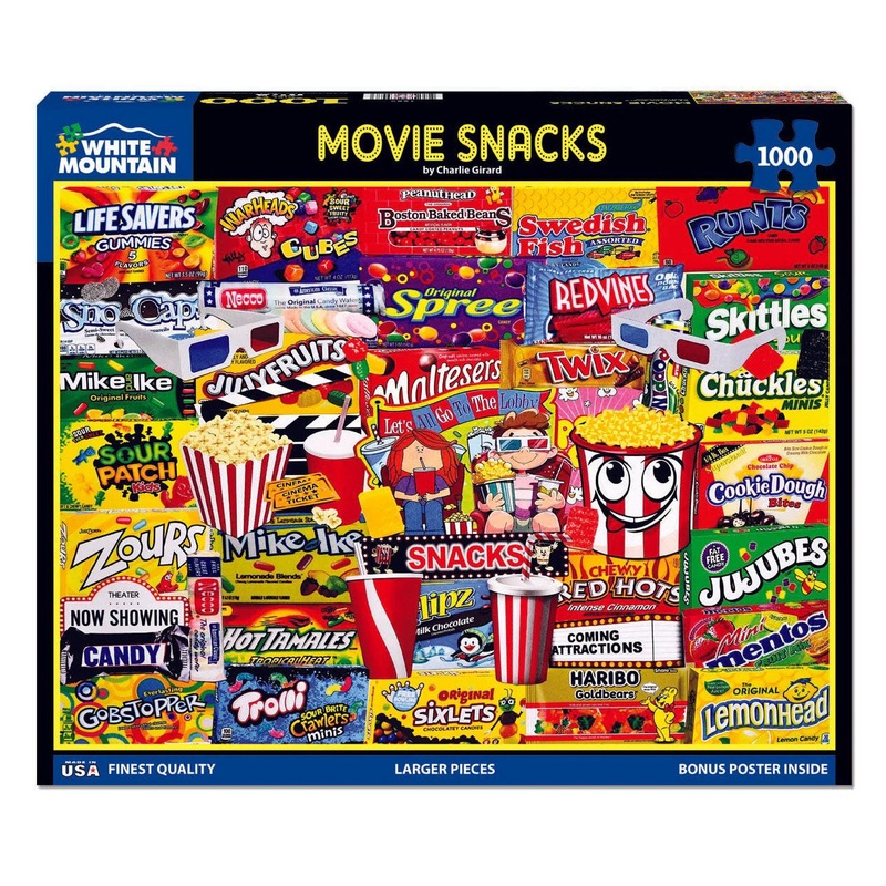 White Mountain 1000 Piece Puzzle – Movie Snacks