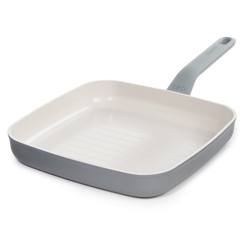 BergHOFF Balance Nonstick Ceramic Grill Pan 10″, Recycled Aluminum, Moonmist