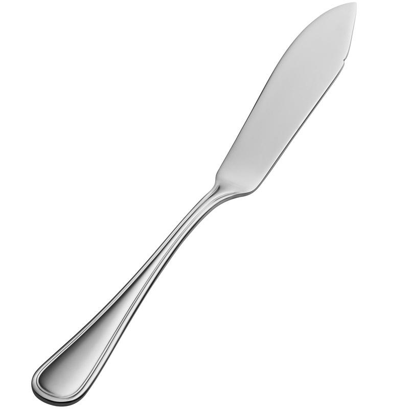 Bon Chef SBS318 Tuscany 8 3/8″ 13/0 Extra Heavy Weight Bonsteel Fish Knife – 12/Pack