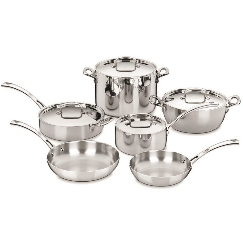Cuisinart French Classic 10 Piece Cookware Set, Stainless Steel