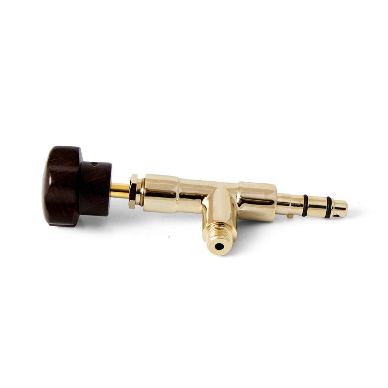 La Pavoni Brass Steam Tap Complete (Wooden Knob)