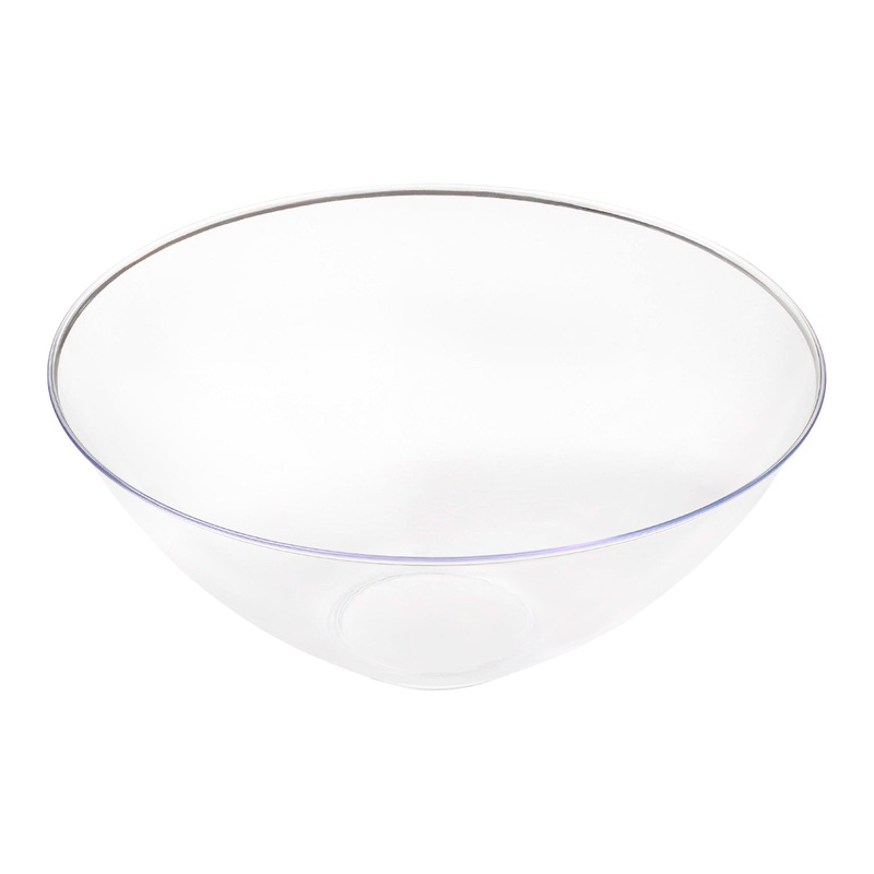 Solid Clear Organic Round Disposable Plastic Bowls (32 oz.)