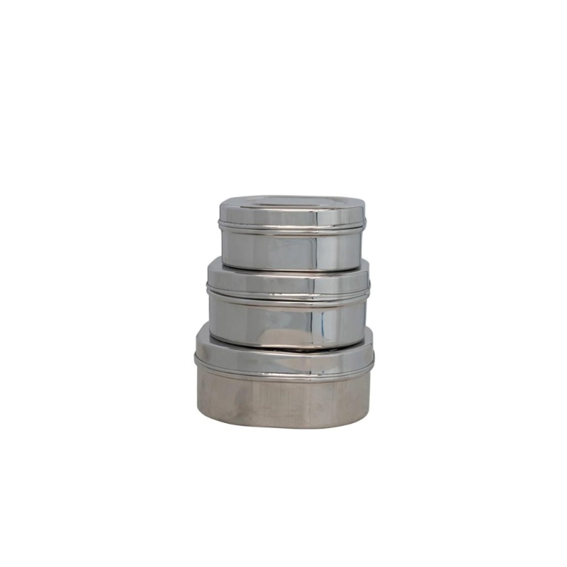 Stainless Steel Containers (3 Piece Set)