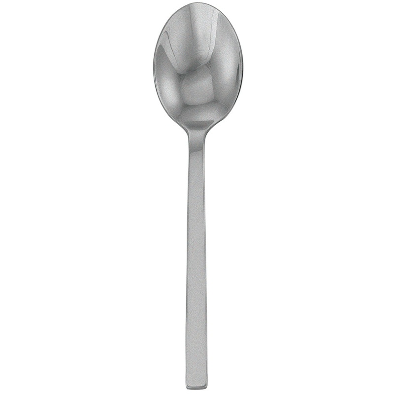 Walco 0907FS Semi 7 1/4″ 18/10 Fieldstone Finish Stainless Steel Extra Heavy Weight Dessert Spoon – 12/Pack
