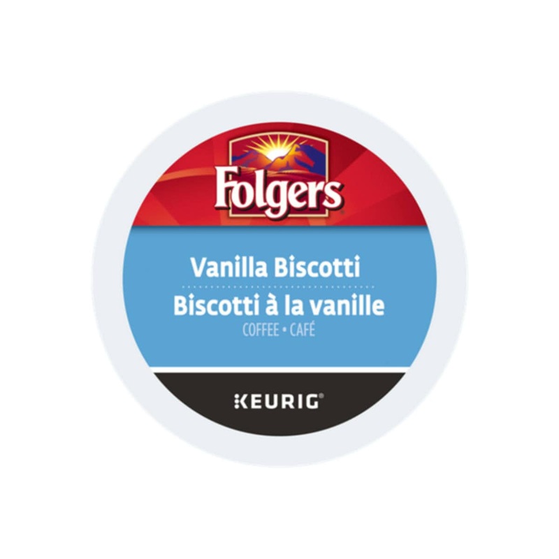 Folgers Gourmet Selections: Vanilla Biscotti K-Cup Recyclable Pods (Box of 24)