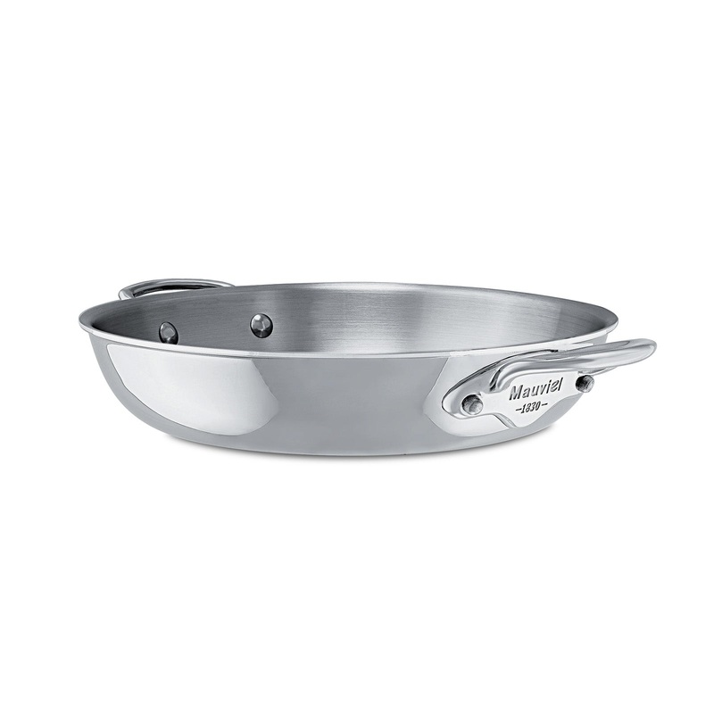 Mauviel M’Cook Stainless Steel Round Au Gratin Pan, 7.8 Inch
