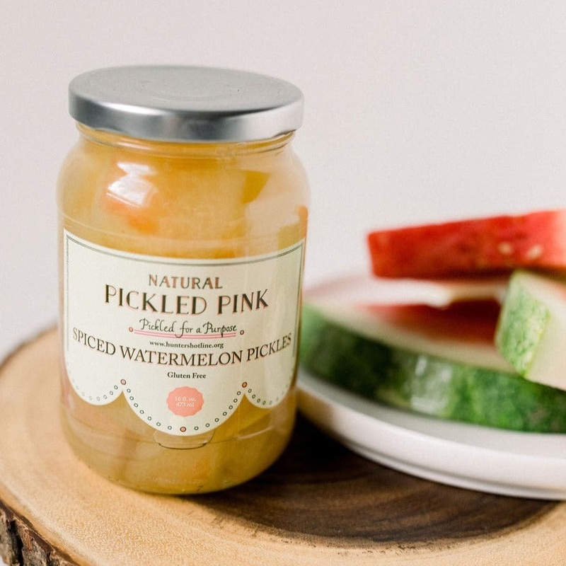 Pickled Pink Spiced Watermelon Pickles 16 oz