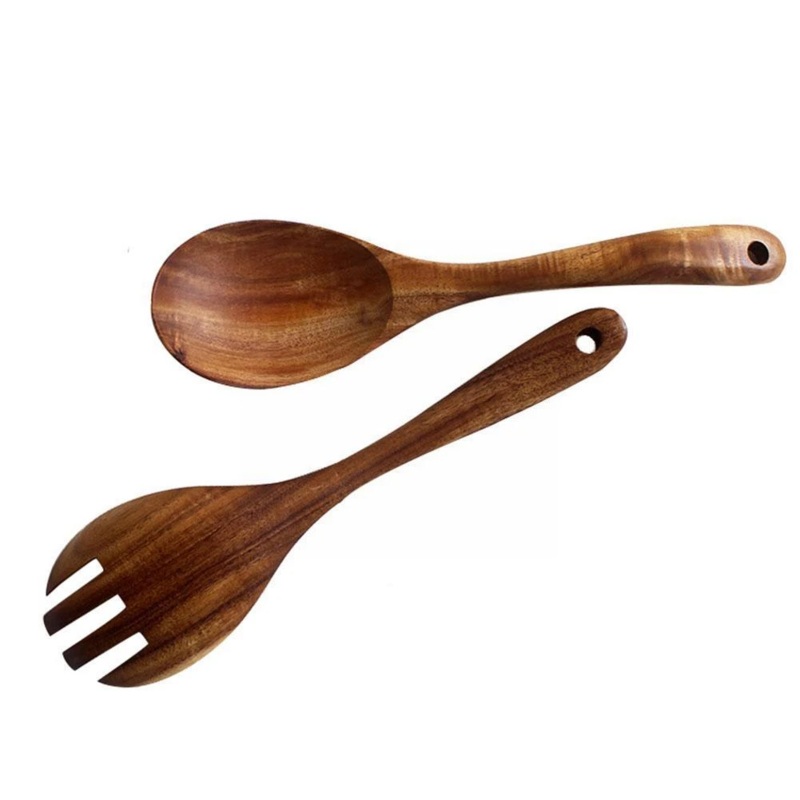 Wooden Salad Spoon and Fork Set – Acacia Wood