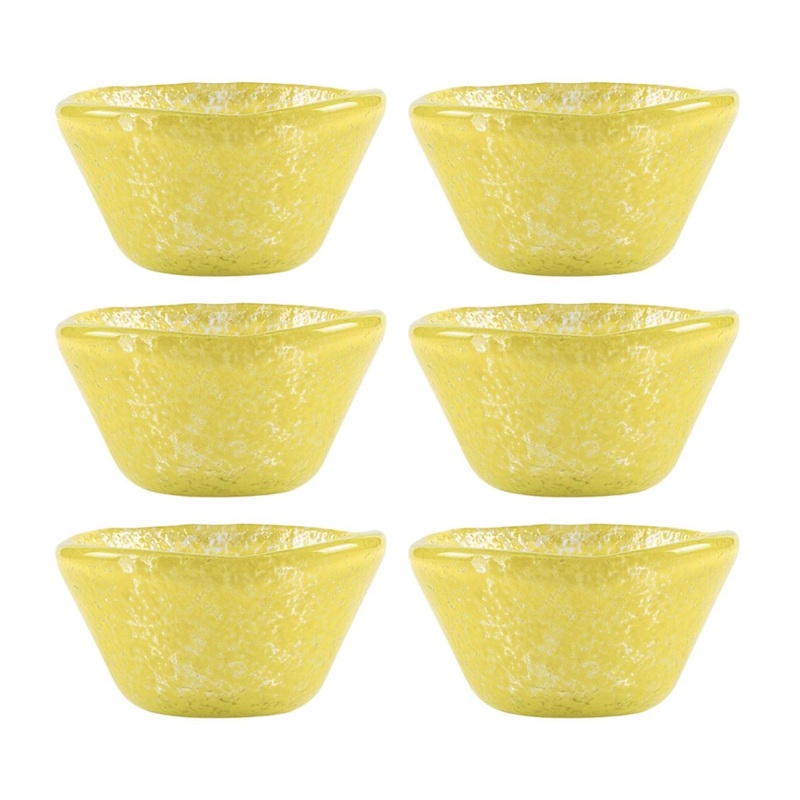 Glass Dinnerware dia.2.75″ h:1.5″ 2 oz. Round Yellow Glass Ramekin (Set of 6)