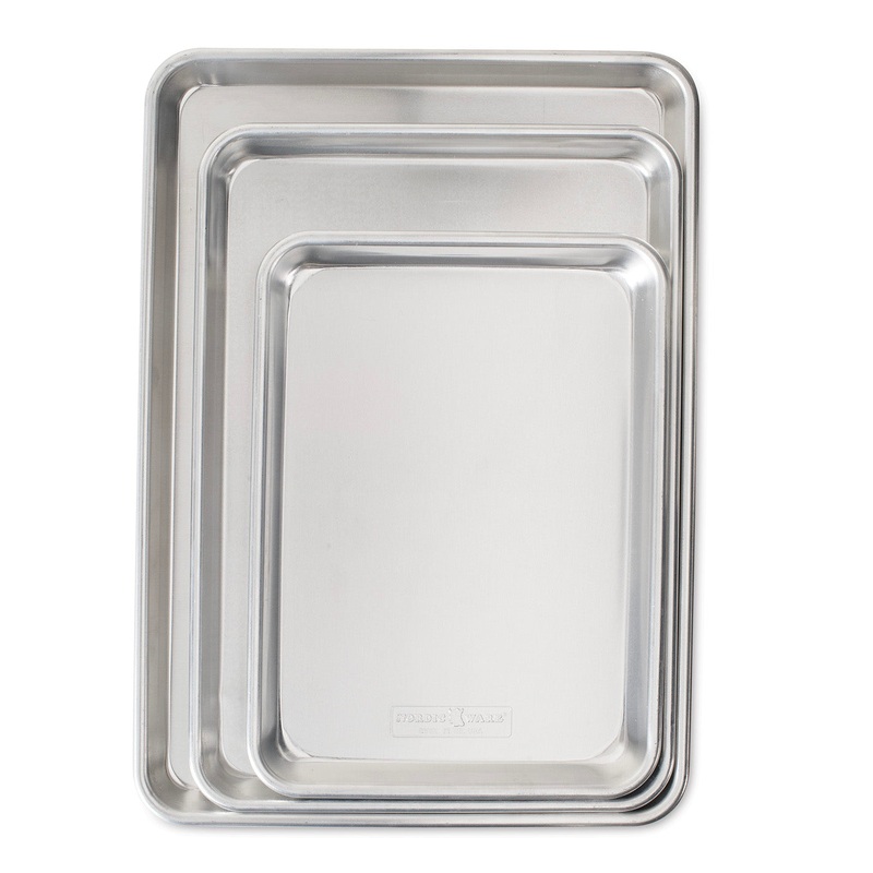 Nordic Ware Naturals 3 Piece Baker’s Delight Set, Quarter, Half and Jelly Roll