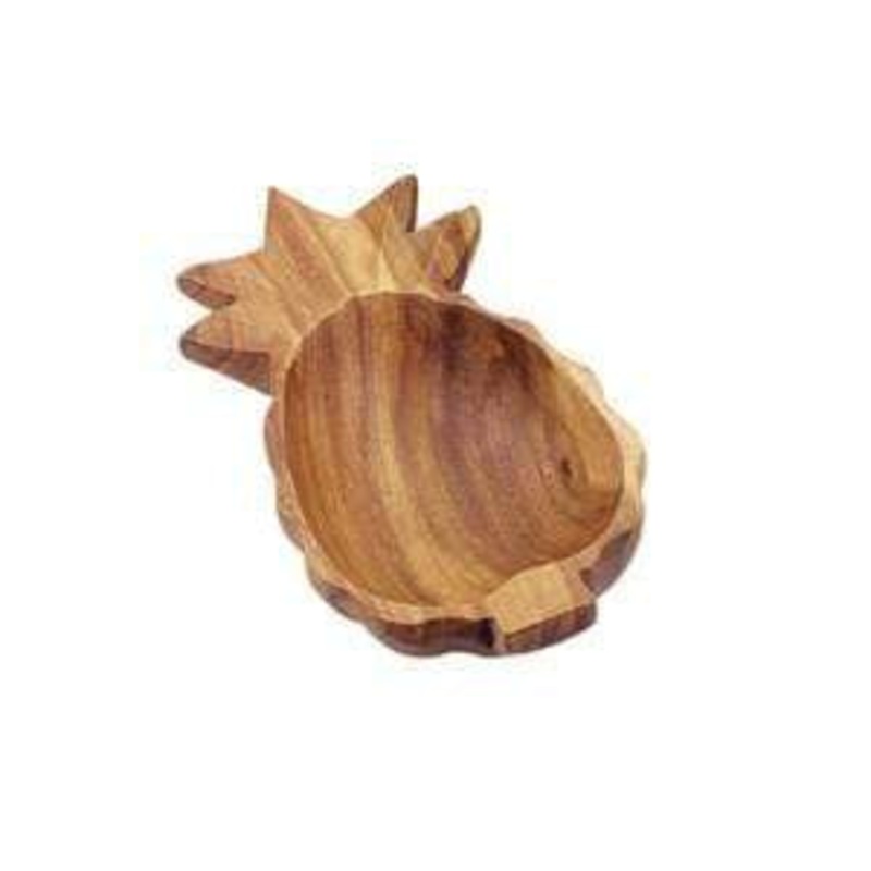 Pacific Merchants 10in x 4.5in Acacia Wood Pineapple Bowl