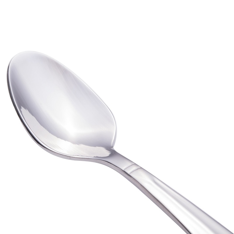 Walco 8029 Art Deco 4 1/2″ 18/10 Stainless Steel Extra Heavy Weight Demitasse Spoon – 12/Pack