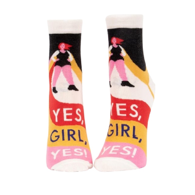 Blue Q Women’s Ankle Socks- Yes, Girl, Yes
