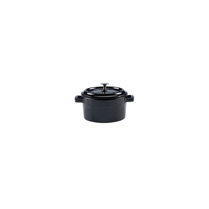 Cast Iron dia.4″ h:2″ 13 oz. Round Black Cast Iron Dutch Oven