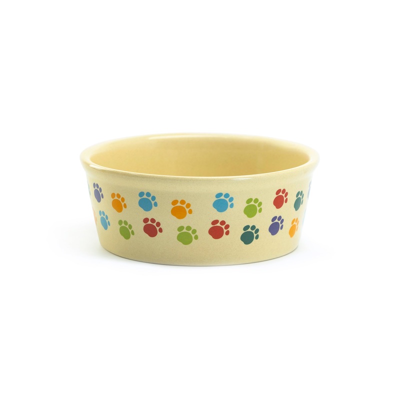 Color Paws Ceramic Pet Bowl