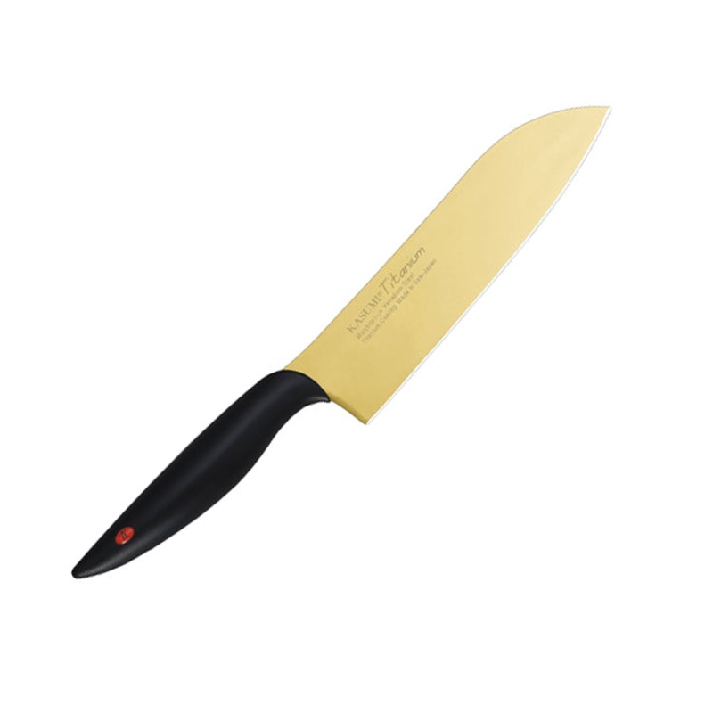 Kasumi Titanium – 7″ Santoku Knife – Gold