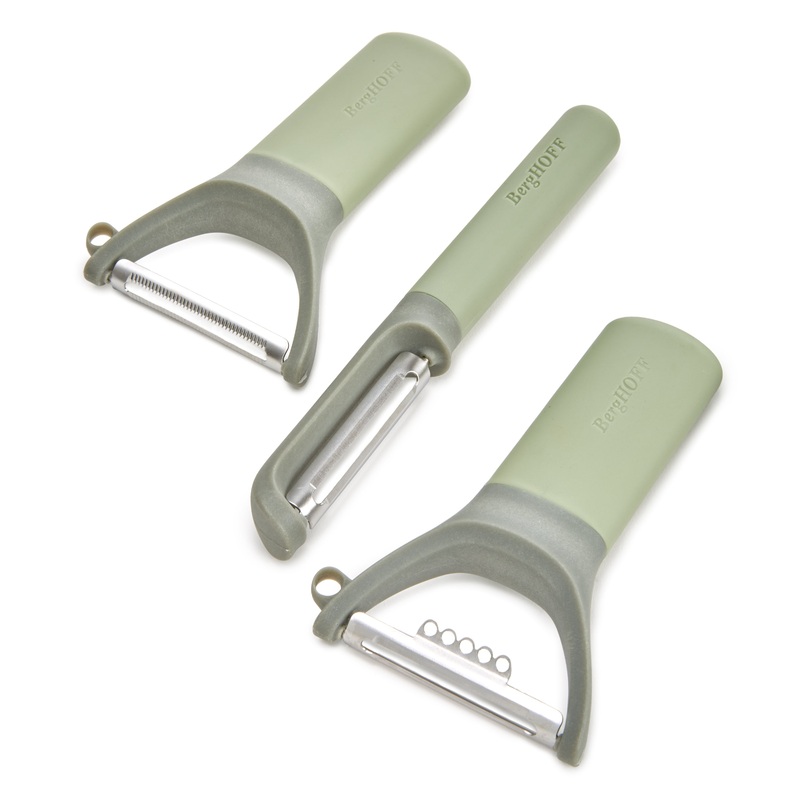 BergHOFF Leo Balance 3pc Stainless Steel Peeler Set, Recycled Material
