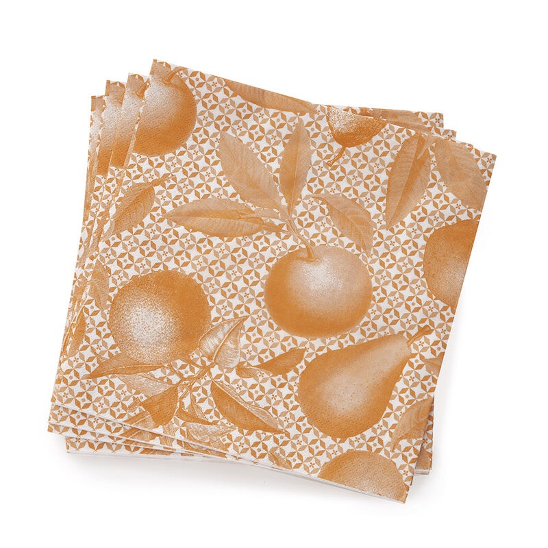 Le Jacquard Franais- Arriere-Pays Orange Paper Napkin