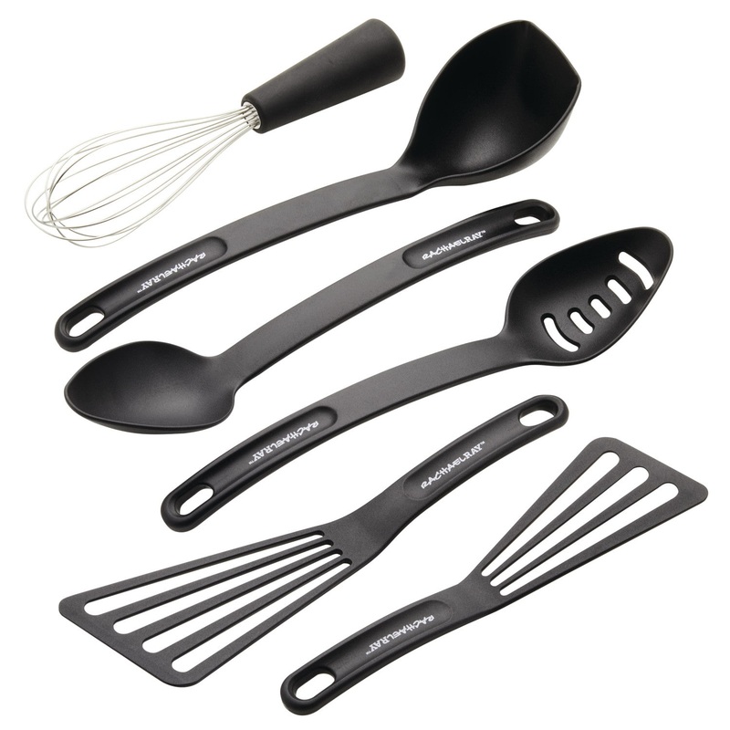 Rachael Ray Tools and Gadgets Kitchen Utensil Set, 6-Piece, Black