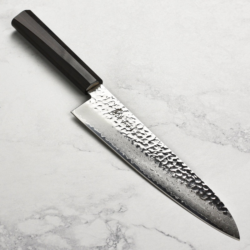 Takayuki Tsuchime Damascus 9.4″ Gyuto with Ebony Handle