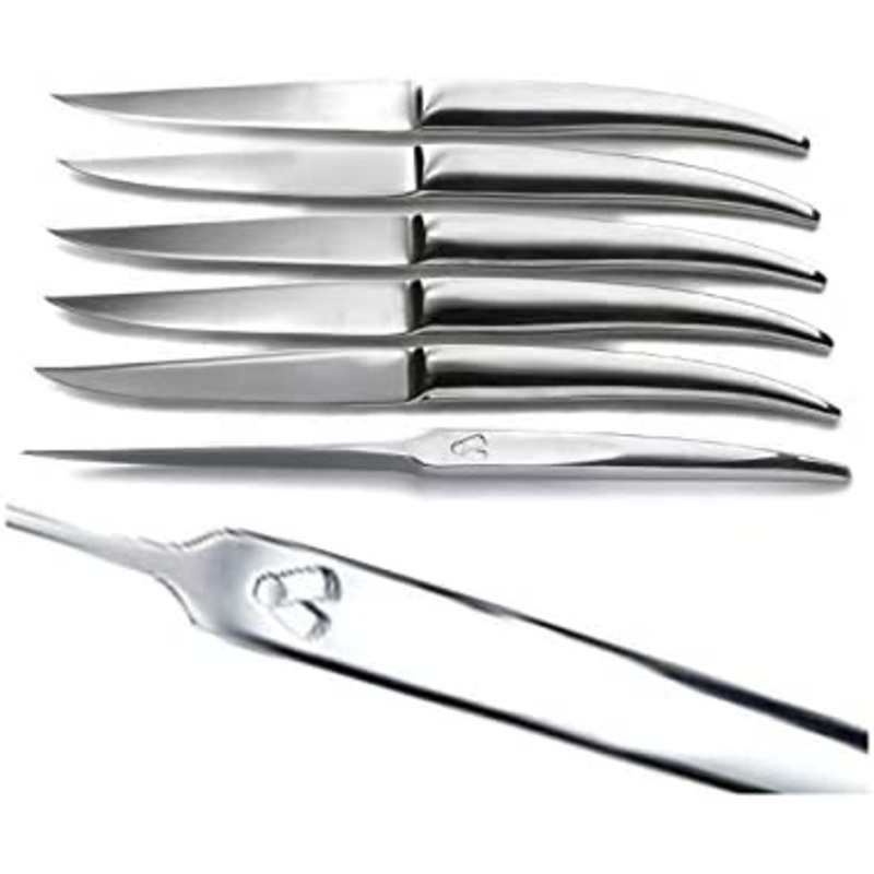 TB Laguiole Heritage 6 Pc. Steak Knife  Set in a Gift Box – Mirror Polish