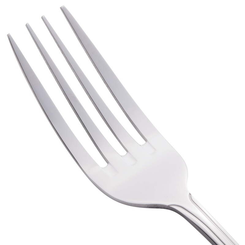 World Tableware 888 039 Masterpiece 8 1/4″ 18/0 Stainless Steel Heavy Weight European Dinner Fork – 12/Pack