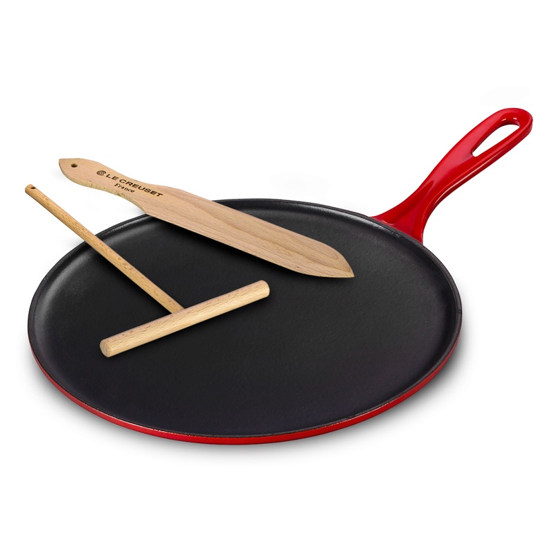 Le Creuset Cast Iron 10.75″ Cerise Crepe Pan