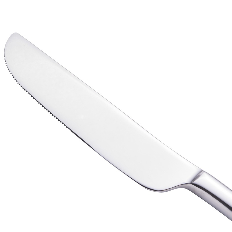 Walco 12451 Erik 9 3/8″ 18/10 Stainless Steel Extra Heavy Weight European Table Knife – 12/Pack