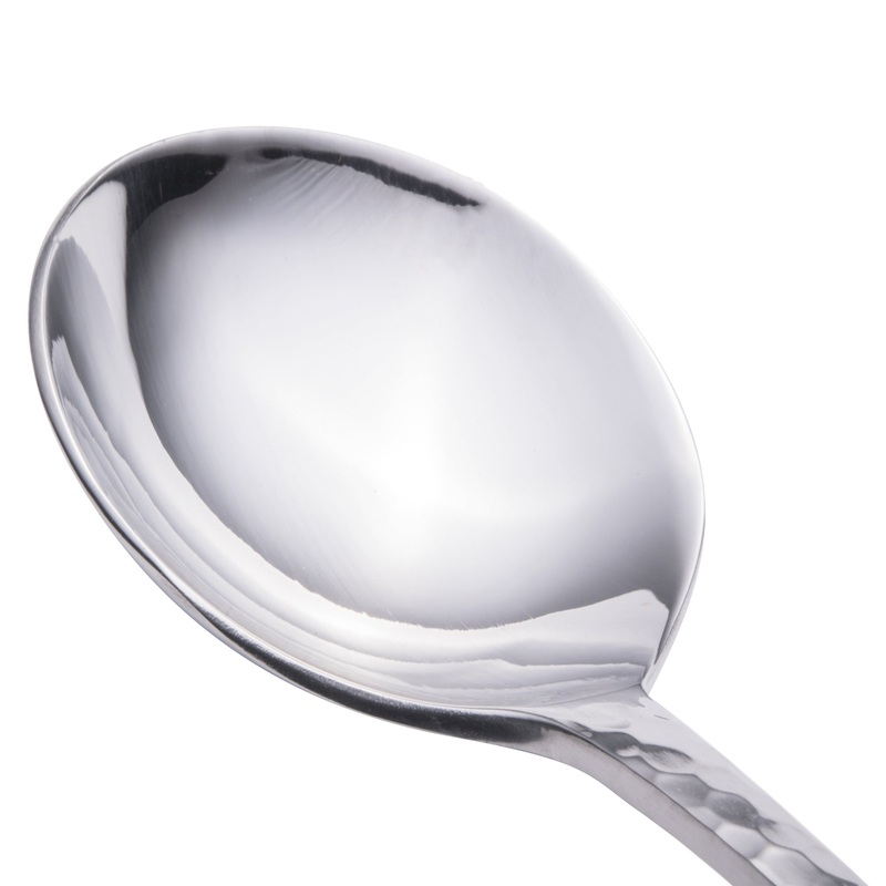 Walco 6312 Ironstone 6″ 18/10 Stainless Steel Extra Heavy Weight Bouillon Spoon – 12/Pack