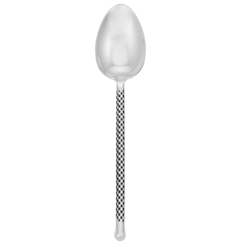 Walco CHAR03 Charred 10 1/2″ 18/10 Stainless Steel Extra Heavy Weight Tablespoon / Serving Spoon – 12/Pack