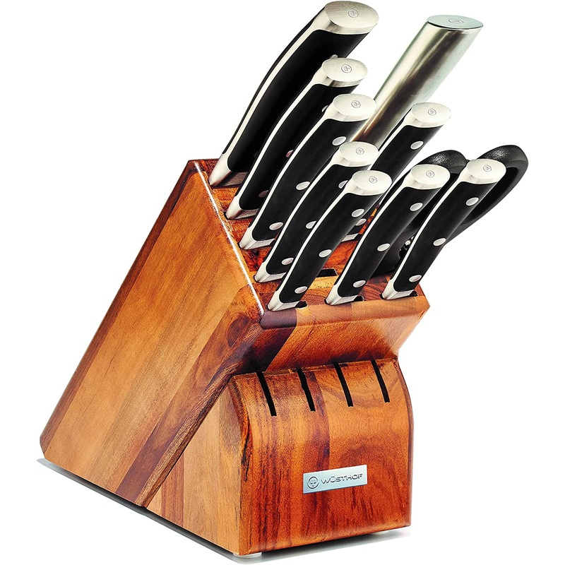 Wusthof Classic Ikon – 11 Pc. Knife Block Set, Acacia