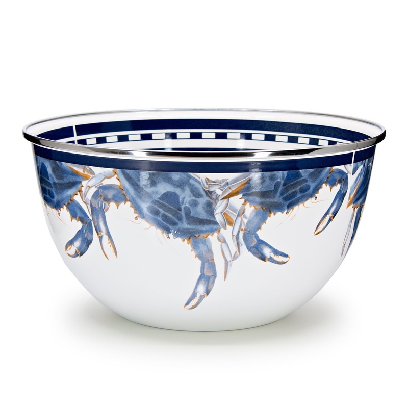 Blue Crab Large Salad Bowl