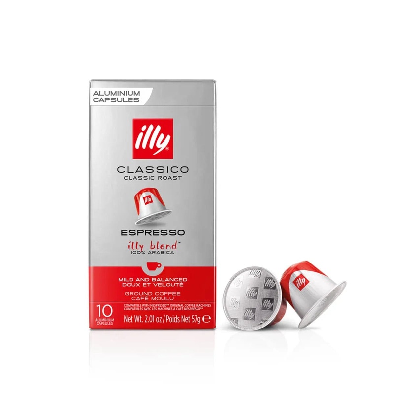 Illy Classico Original Compatible Espresso Coffee Capsules (Box of 10)