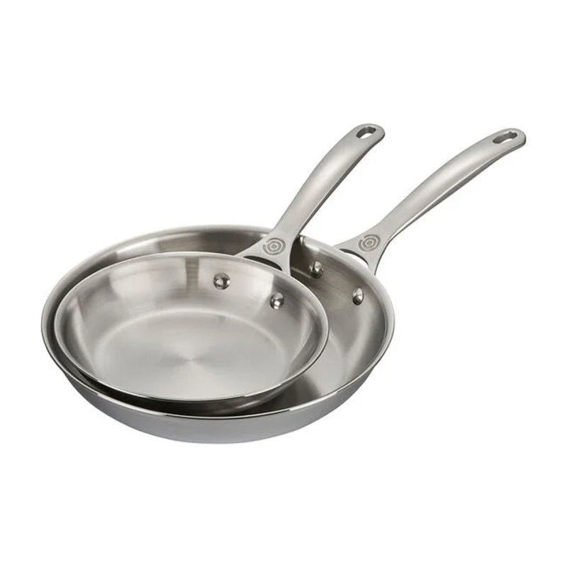 Le Creuset – Signature Stainless Steel 2-Piece Fry Pan Set