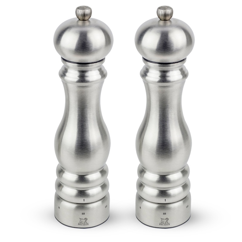 Peugeot Paris U’Select Pepper and Salt Mill Stainless Steel Set, 8.6-Inches