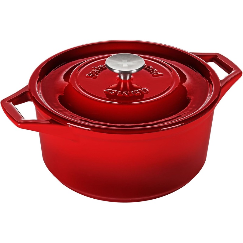 Swiss Diamond Cast Iron 5 Qt. Round Casserole – Rubis Rouge