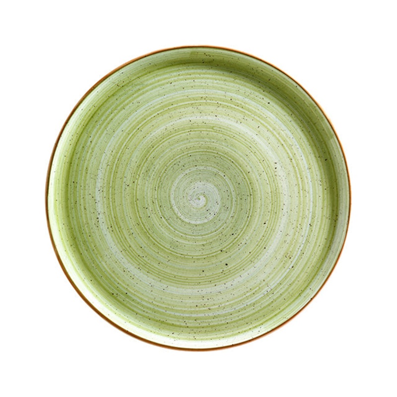 Therapy dia.12.75″ Round Green Porcelain Plate
