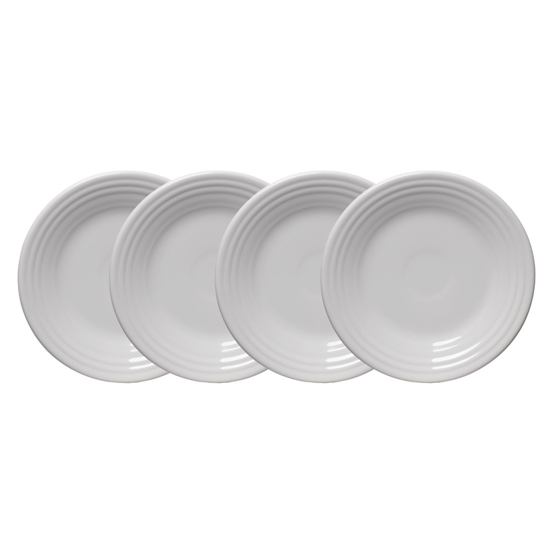 White Classic Rim 9 Inch Luncheon Plate, Set of 4