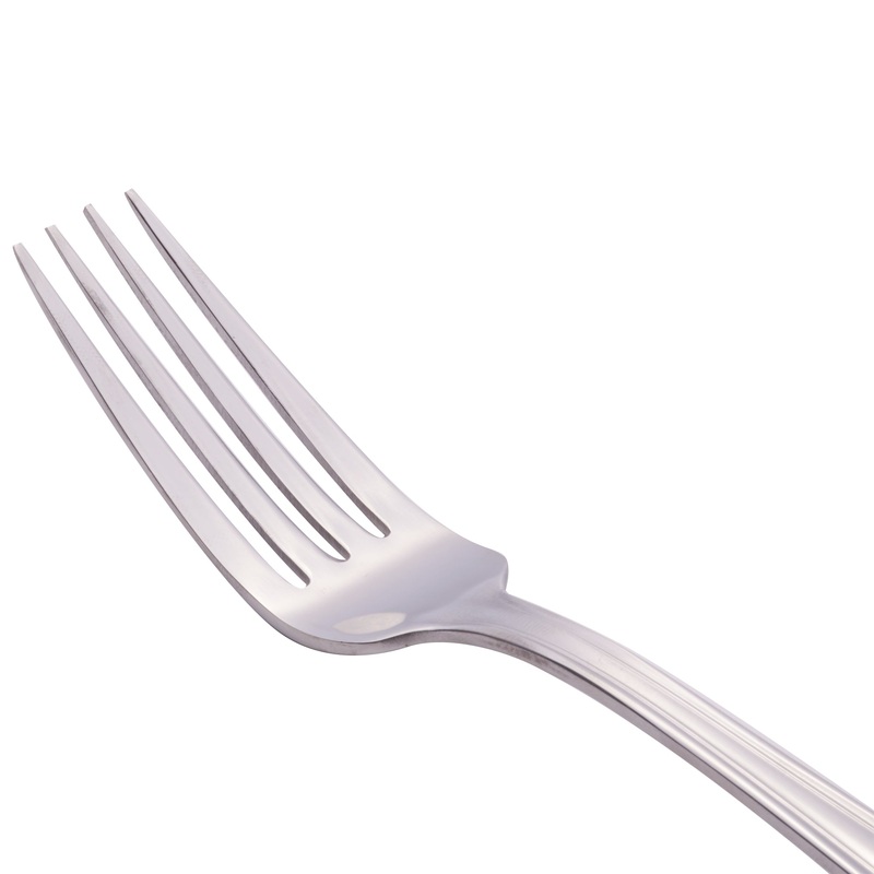World Tableware 256 039 Cortland 8″ 18/0 Stainless Steel Heavy Weight European Dinner Fork – 12/Pack