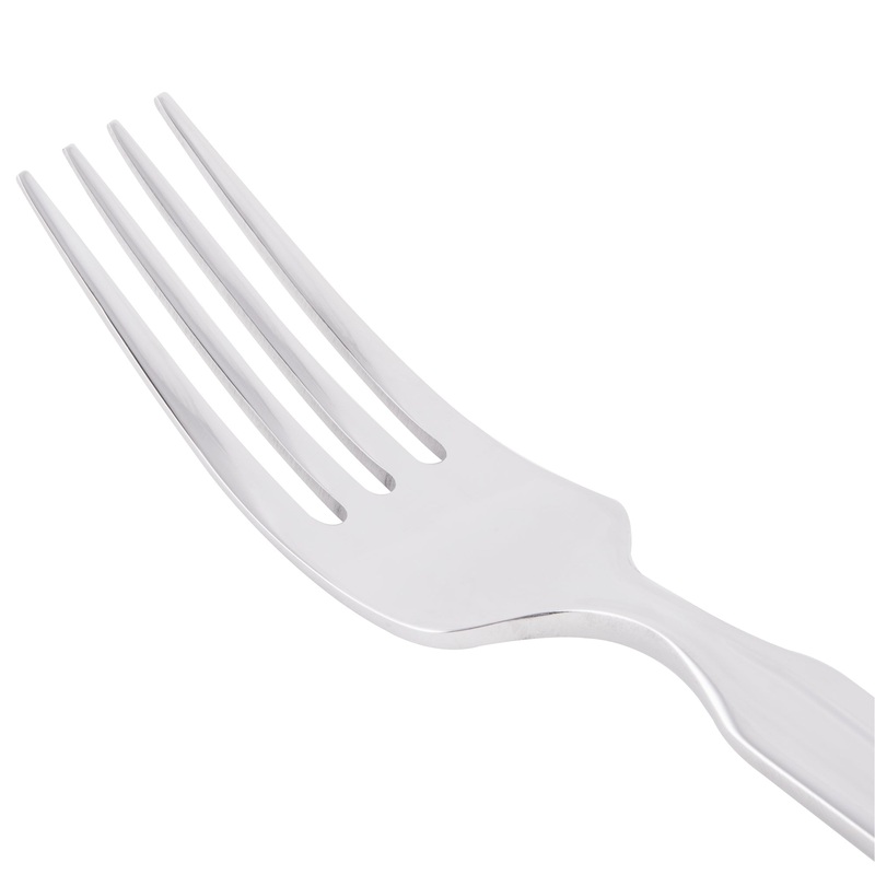 World Tableware 969 027 Madison 7 7/8″ 18/8 Stainless Steel Extra Heavy Weight Dinner Fork – 12/Pack