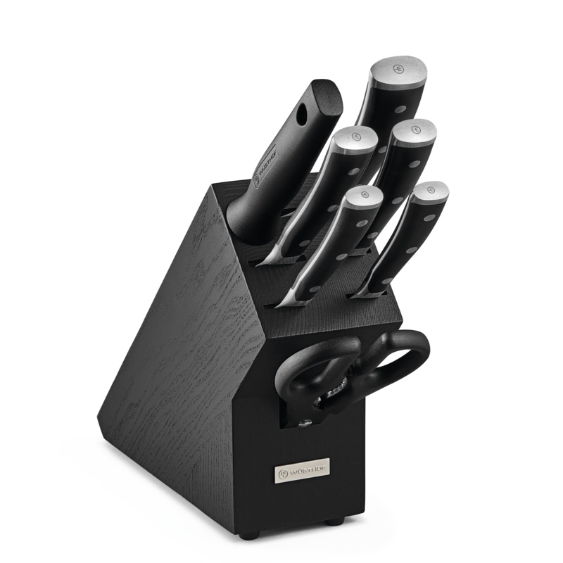 Wusthof Classic Ikon – 8 Pc. Knife Block Set, Black