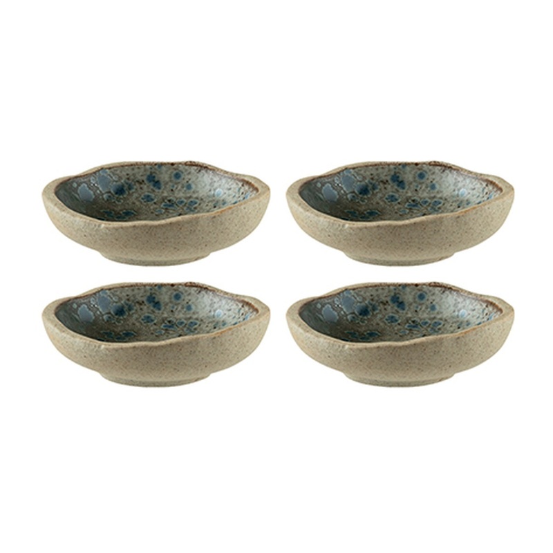 Gaia dia.3″ h:8.75″ 1 oz. Round Decorated Porcelain Bowl (Set of 4)