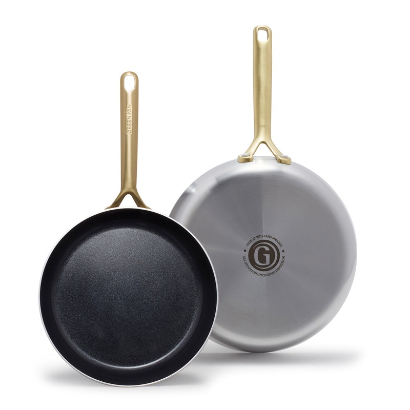 GP5 Stainless Steel 10″ and 12″ Frypan Set | Champagne Handles