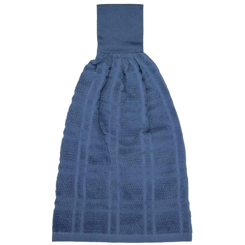 Ritz Kitchen Basics Solid Tie Towel – Federal Blue