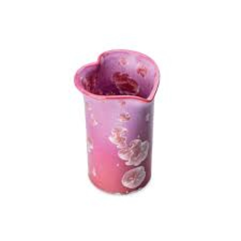 Simon Pearce Heart Vase, Medium — Crystalline Rose