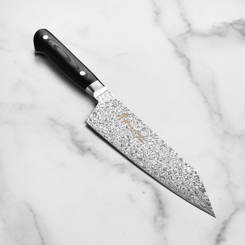 Takayuki Coreless Damascus 7.5″ Kengata Gyuto