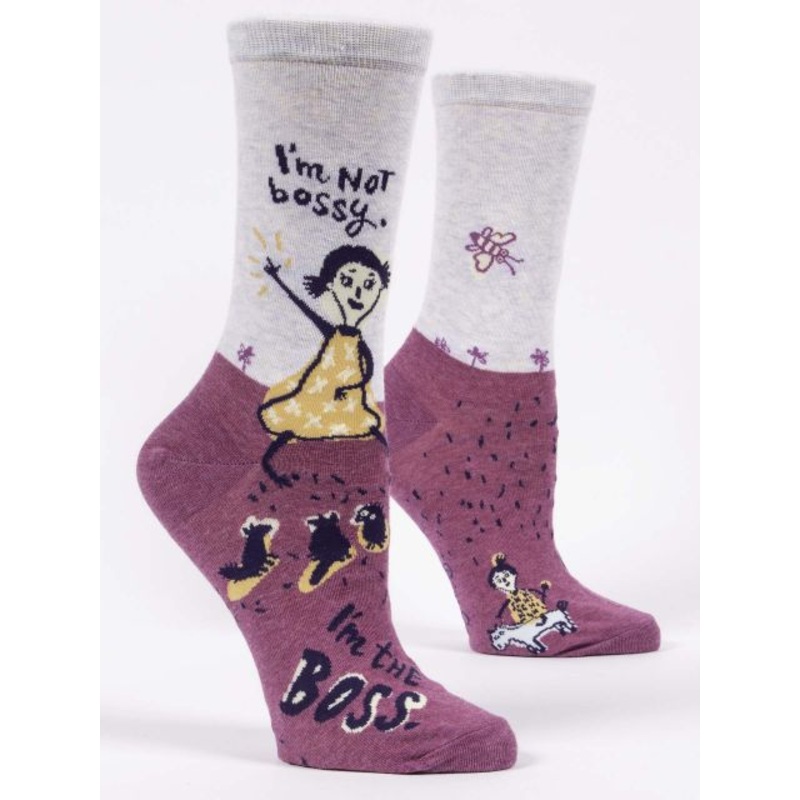Blue Q Women’s Crew Socks – I’m Not Bossy, I am the Boss