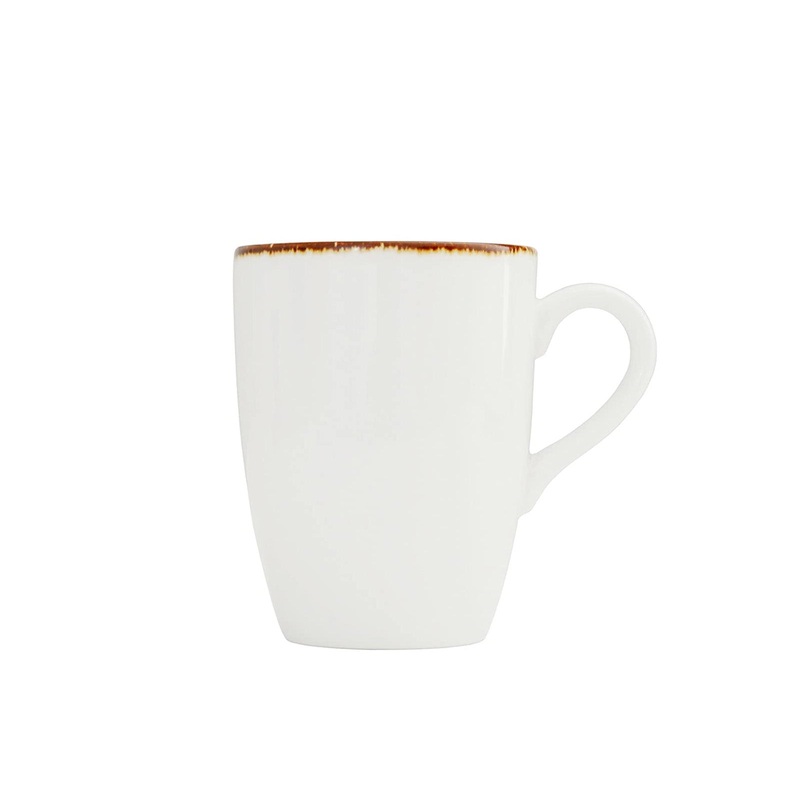 D&V Salt Tapered Mug, 12.75-Ounce, Set of 4, White