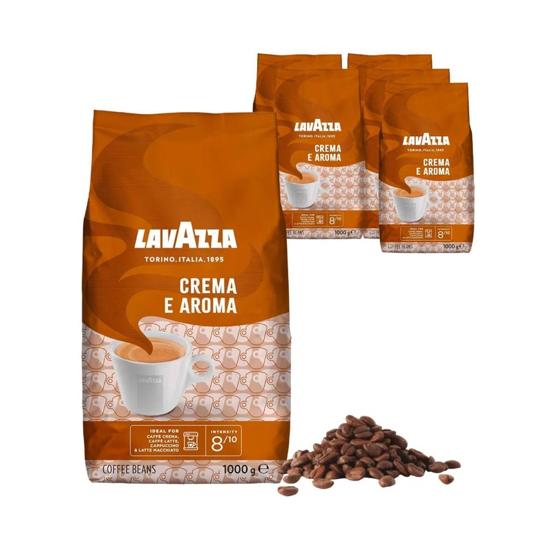 Lavazza Crema e Aroma Espresso Coffee Beans (Bulk 6kg / 13.2lbs Case)